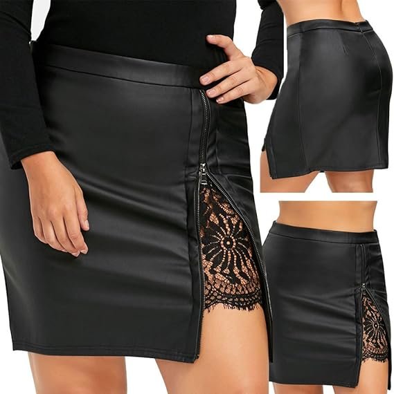 leather mini skirt