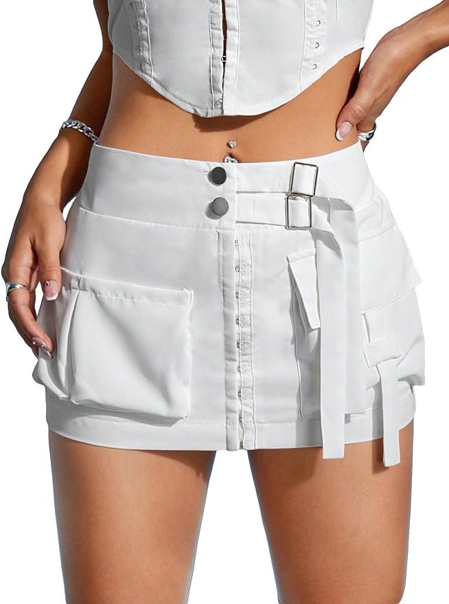 cargo mini skirt