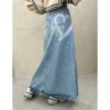 long jean skirt