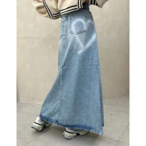 long jean skirt