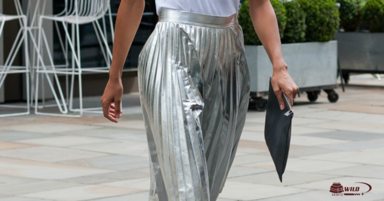 silver skirt