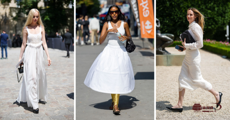 white maxi skirt