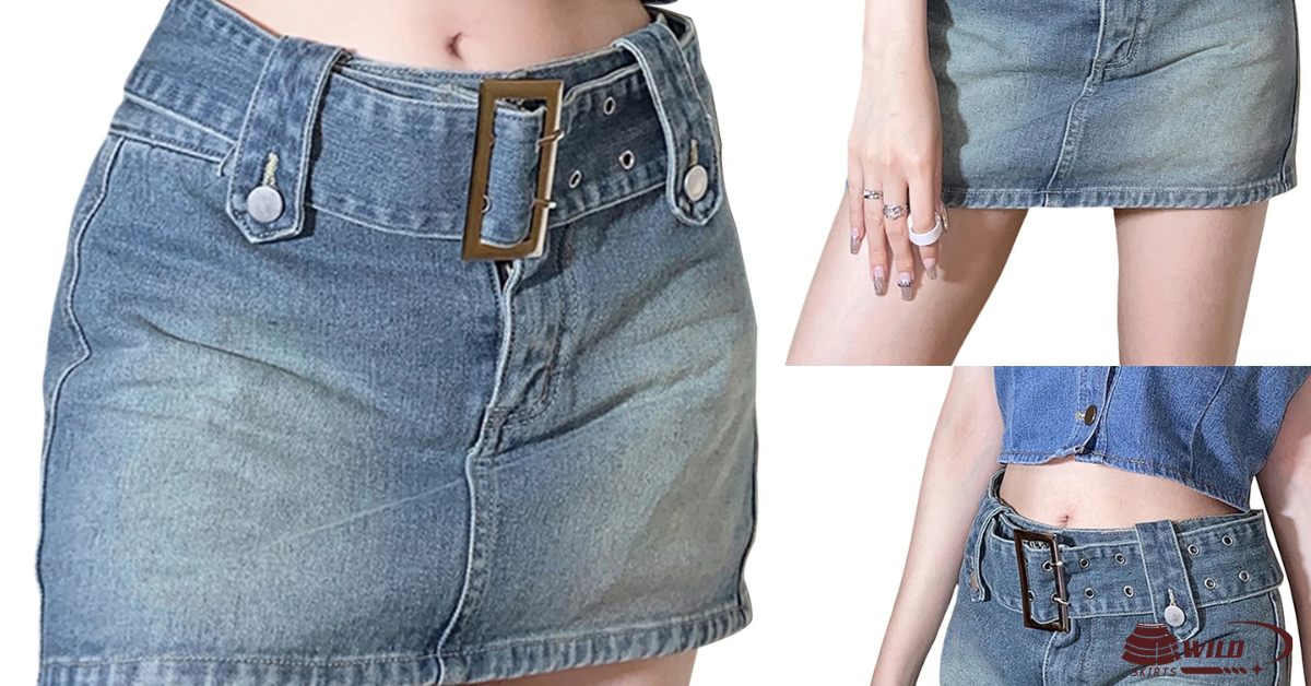 mini denim skirt