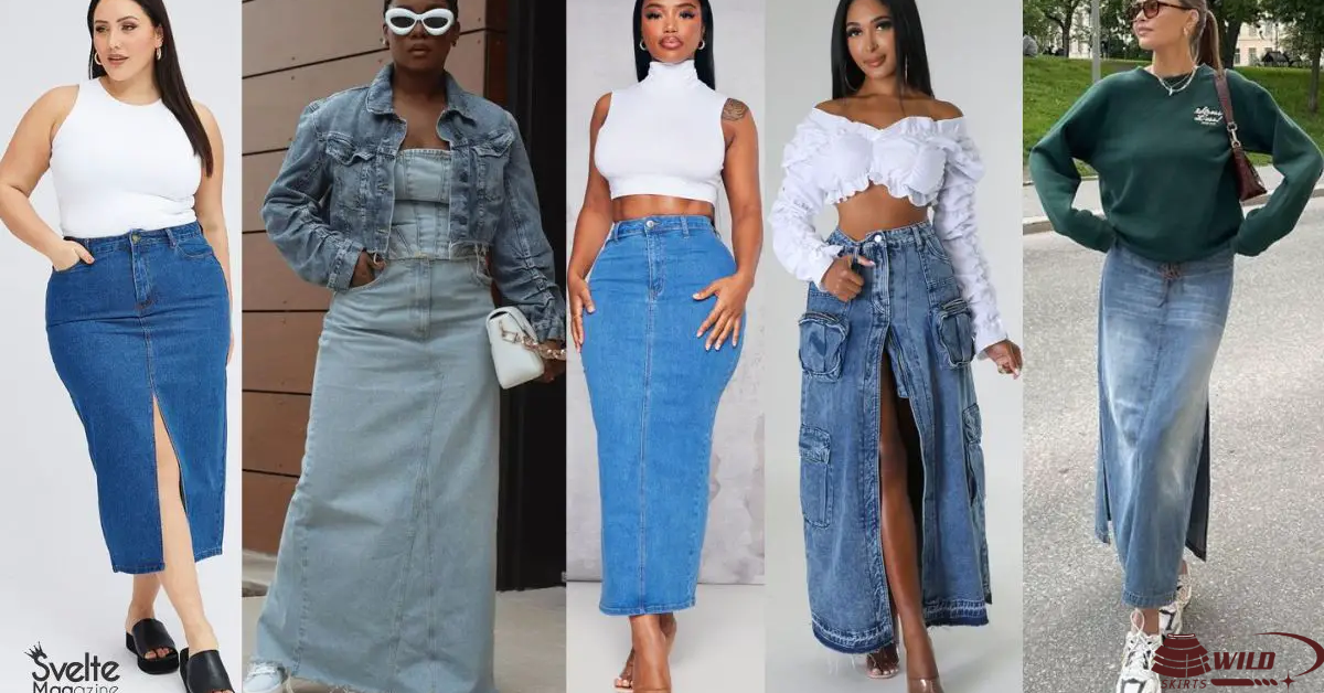 jean skirt set