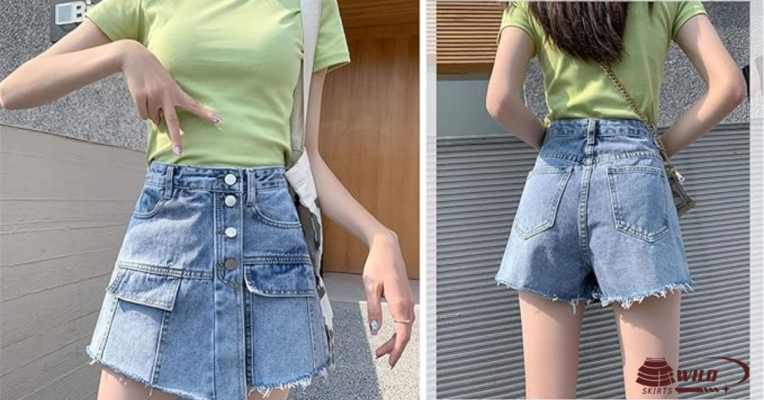 denim micro mini skirt