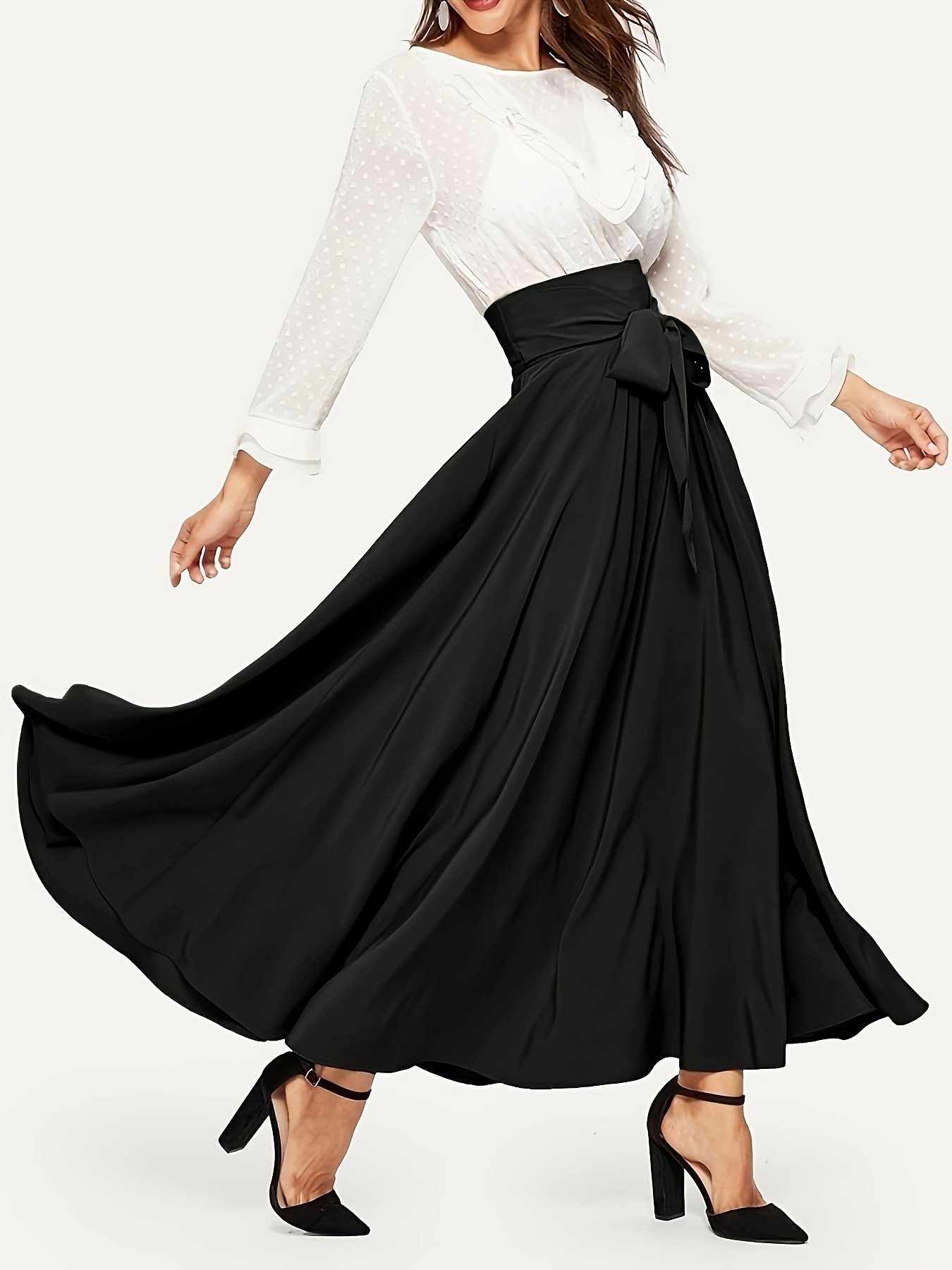 black maxi skirt