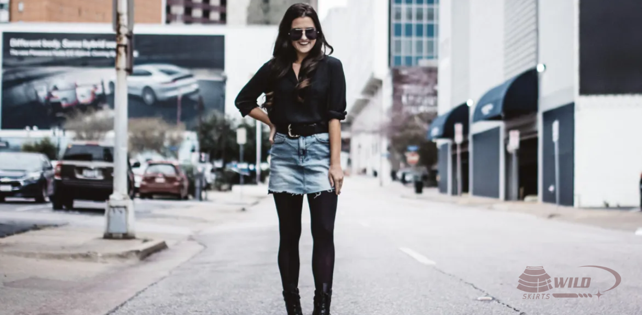 mini jean skirt